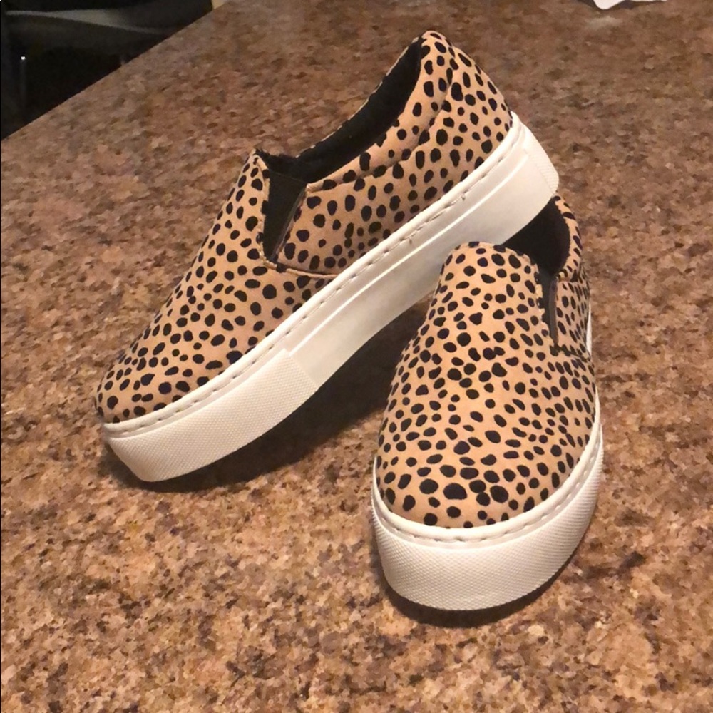 Spotted platform slides/sneakers